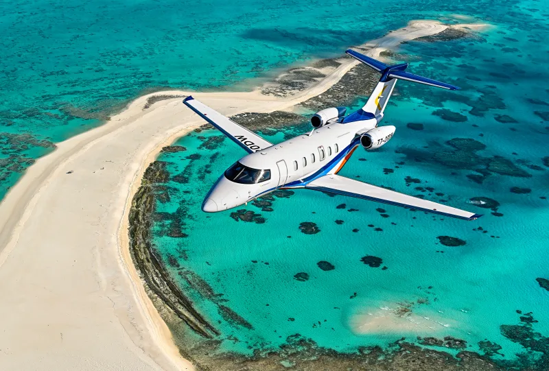 PC-24 on unpaved strip — versatile jet capability
